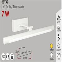 7W 40 CM LED TABLO APLİĞİ BEYAZ KASA 6500K 1